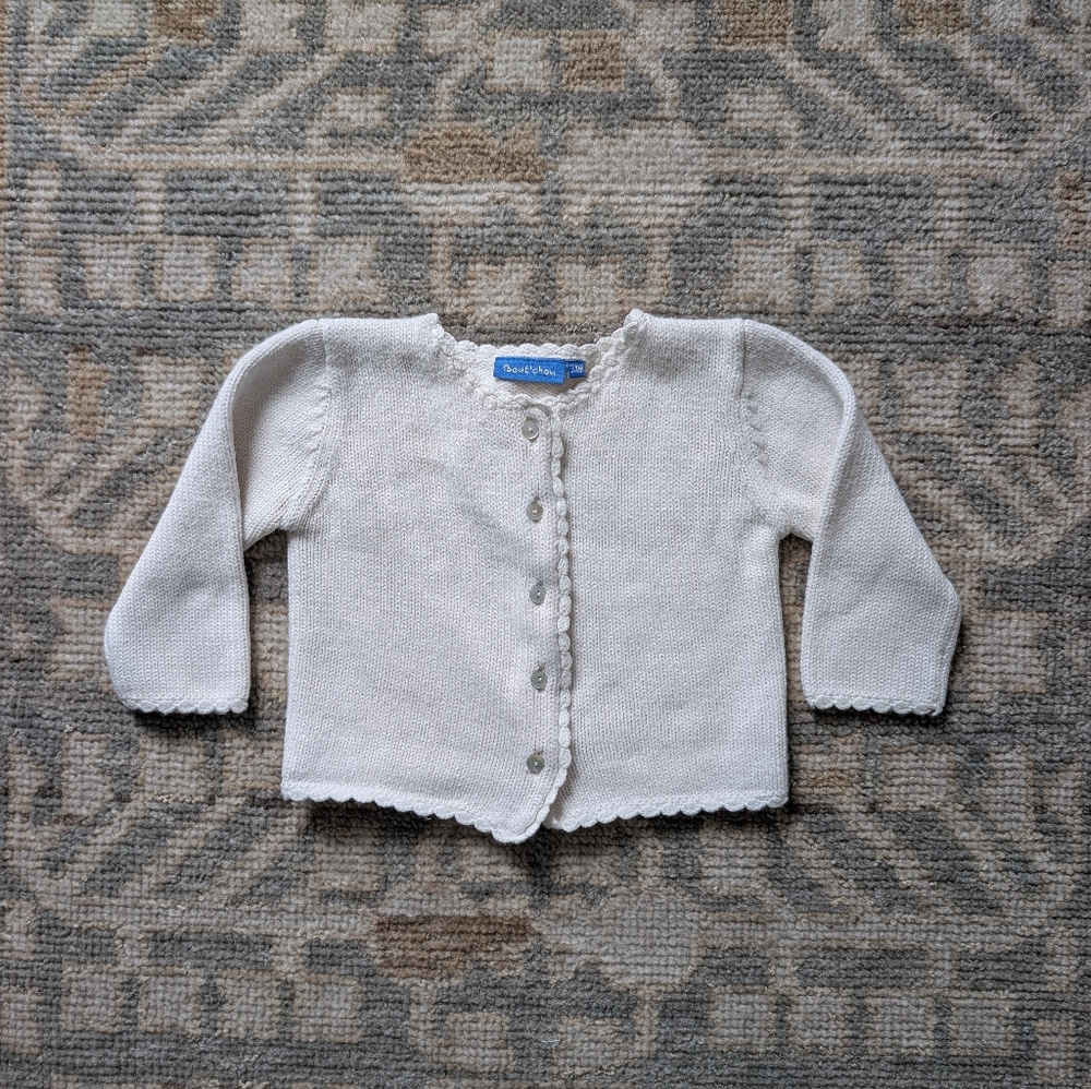 24M Wool Blend Button-Up Baby Cardigan Monoprix Bout'chou